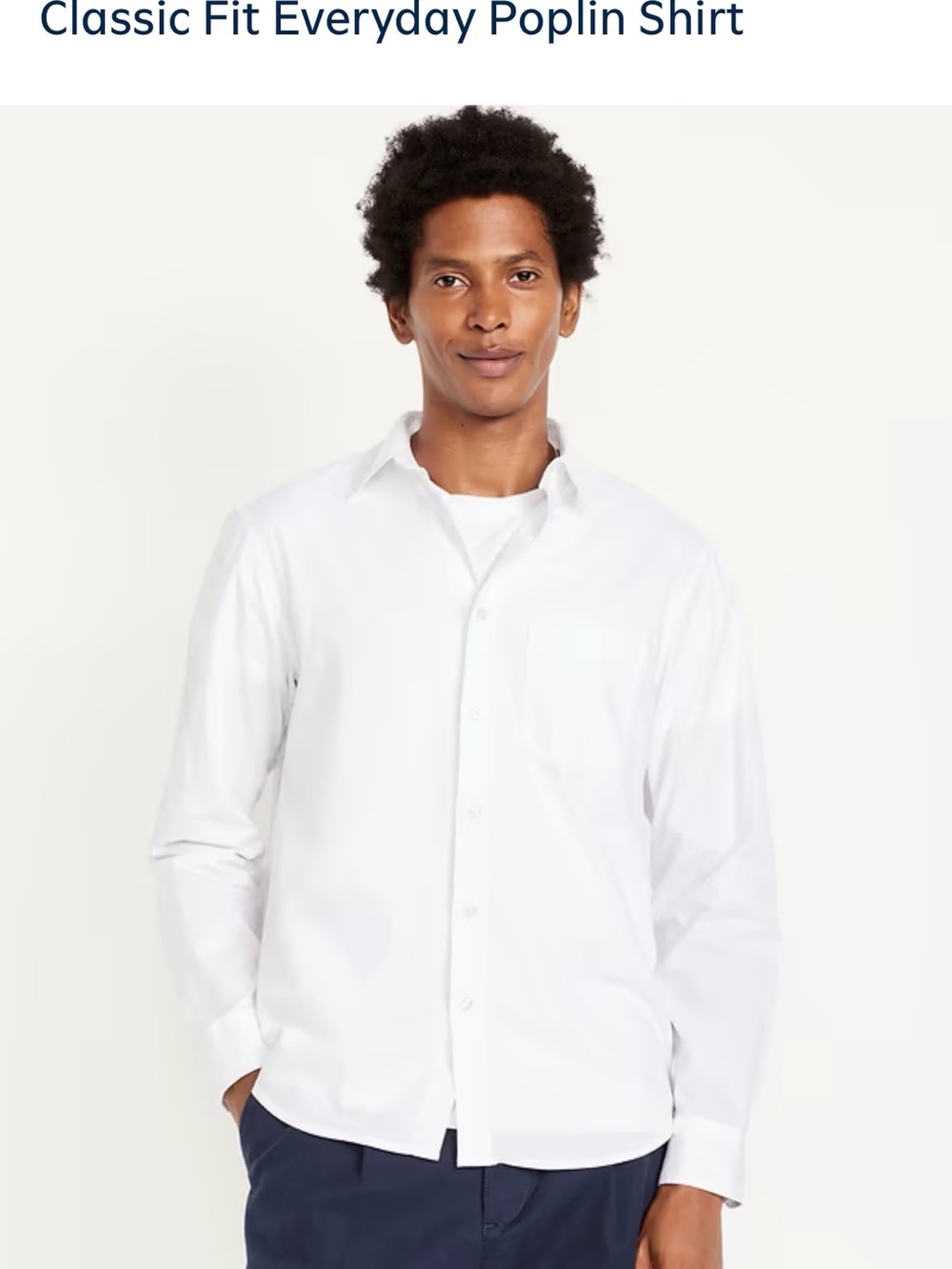 Old Navy White Men's Dress Shirt